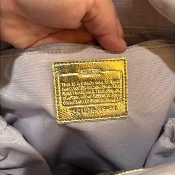 Coach Bag Vintage Y2K Signature Logo Brown and Tan Monogram Backpack - Picture 10 of 11